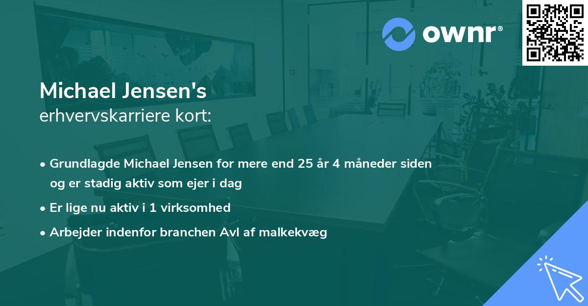 Michael Jensen's erhvervskarriere kort