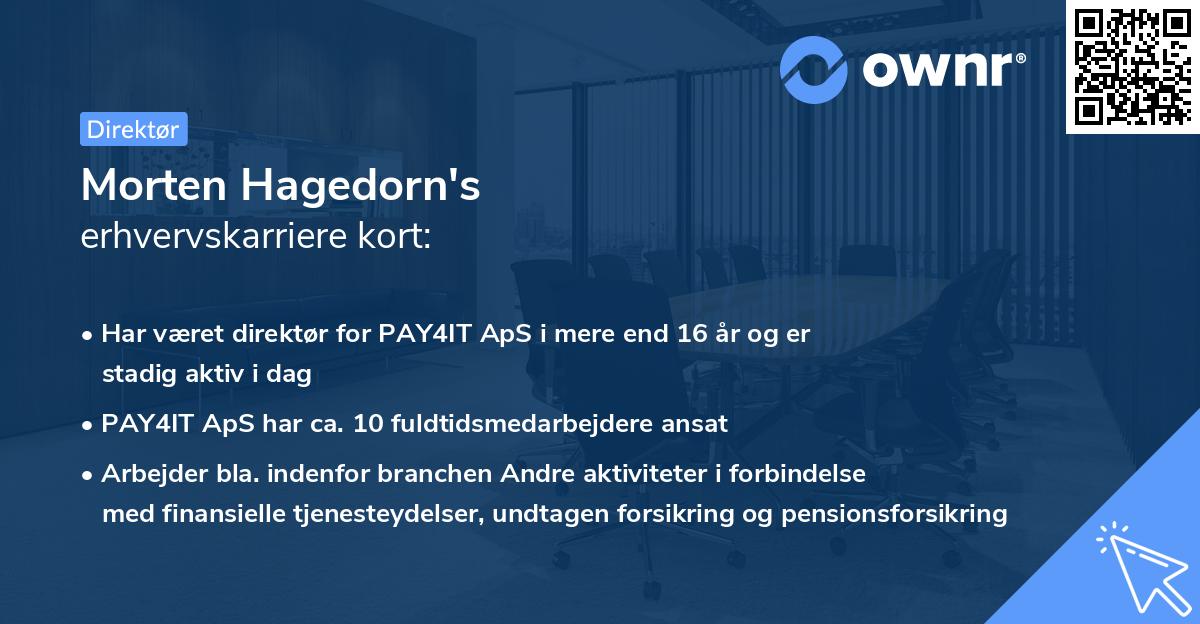 Morten Hagedorn's erhvervskarriere kort