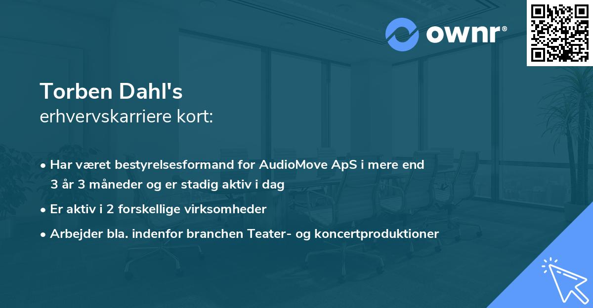 Torben Dahl's erhvervskarriere kort