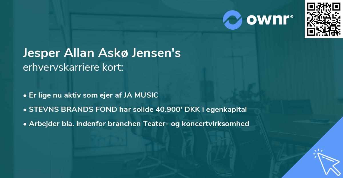 Jesper Allan Askø Jensen's erhvervskarriere kort
