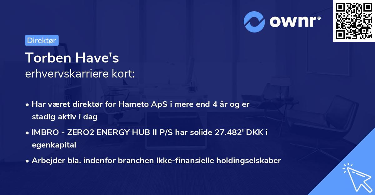 Torben Have's erhvervskarriere kort