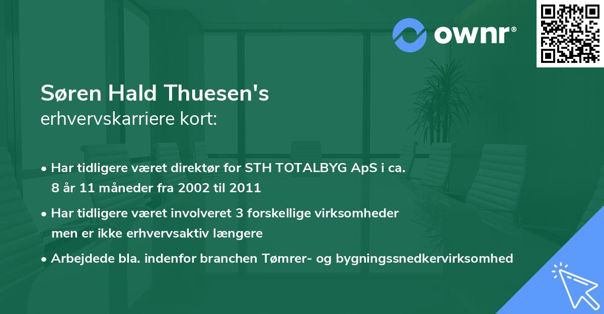 Søren Hald Thuesen's erhvervskarriere kort