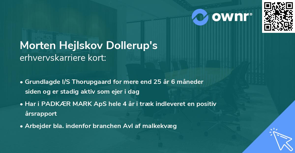 Morten Hejlskov Dollerup's erhvervskarriere kort