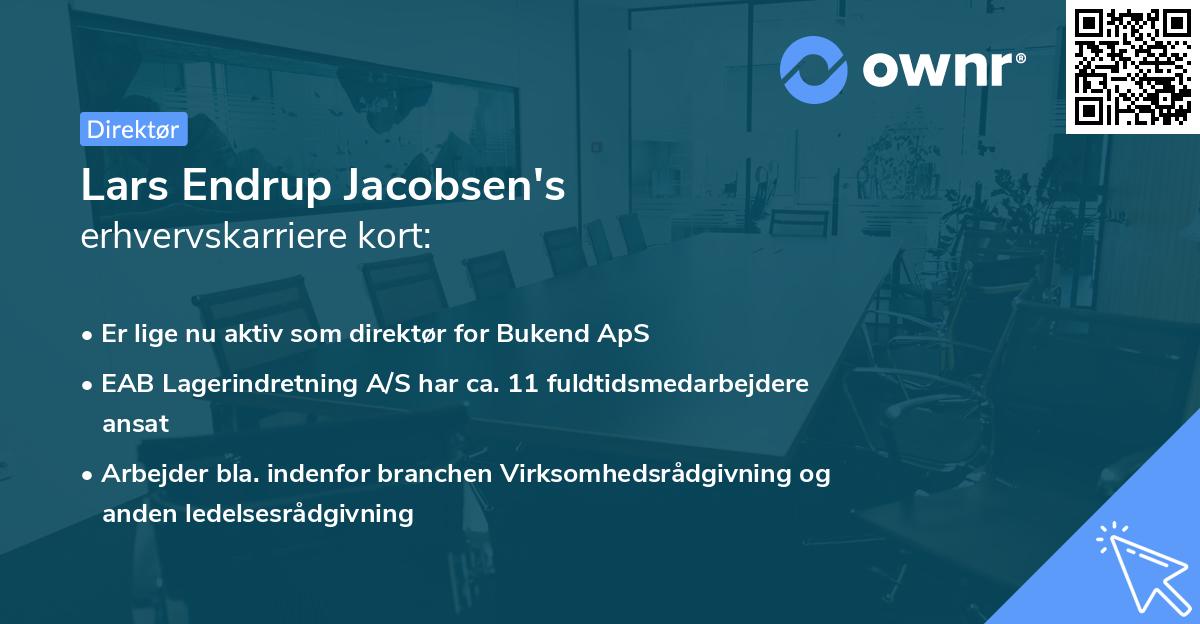 Lars Endrup Jacobsen's erhvervskarriere kort