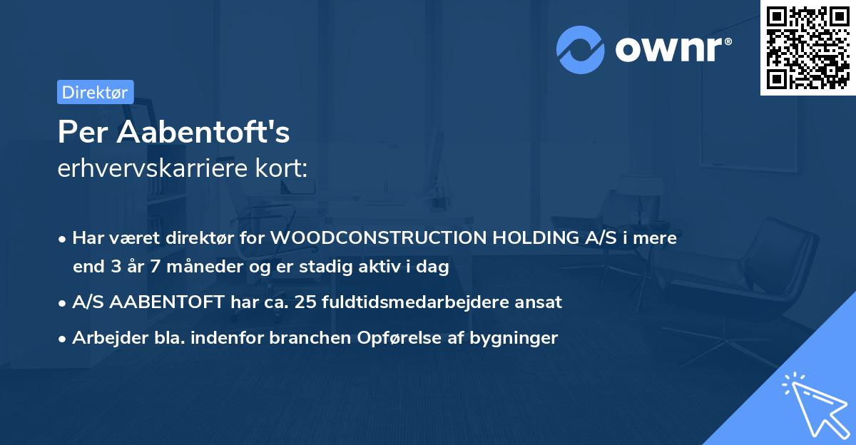 Per Aabentoft's erhvervskarriere kort