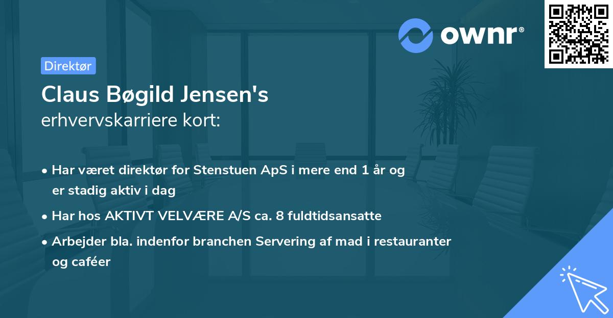 Claus Bøgild Jensen's erhvervskarriere kort