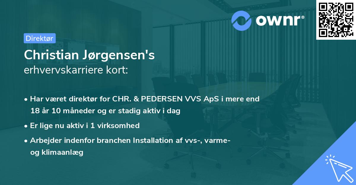 Christian Jørgensen's erhvervskarriere kort