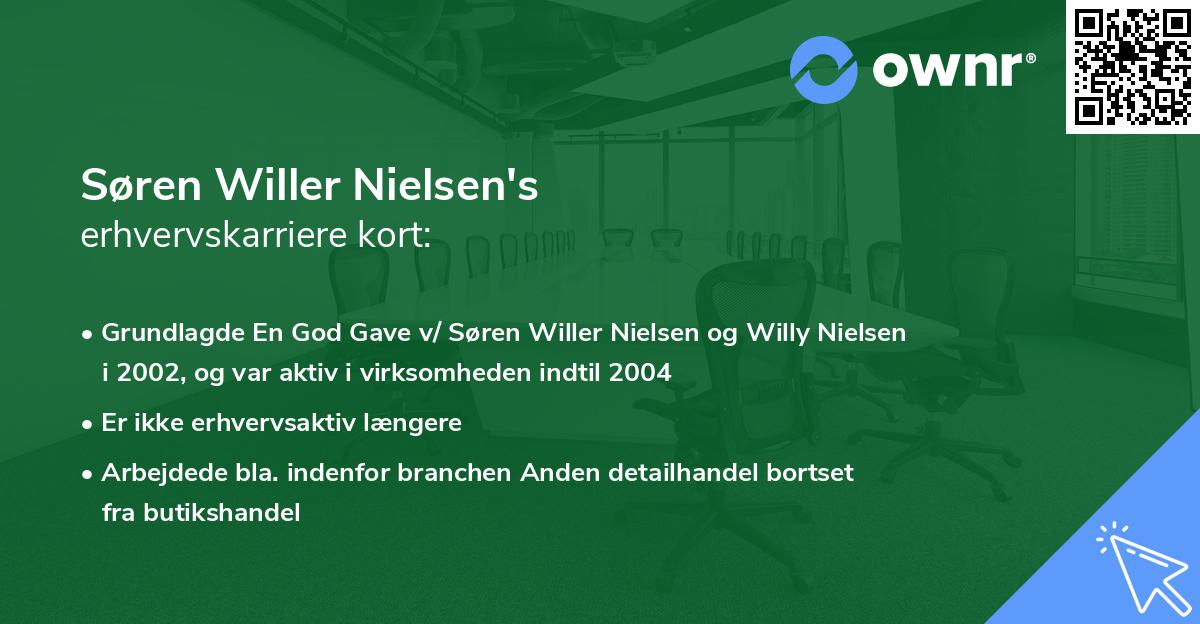 Søren Willer Nielsen's erhvervskarriere kort