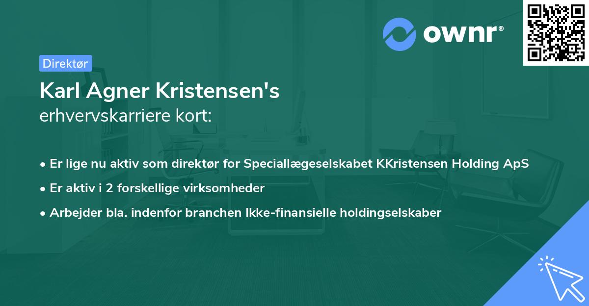 Karl Agner Kristensen's erhvervskarriere kort