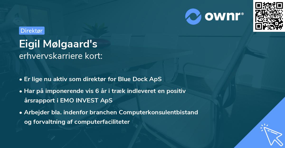 Eigil Mølgaard's erhvervskarriere kort