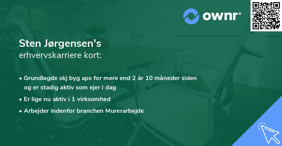 Sten Jørgensen's erhvervskarriere kort