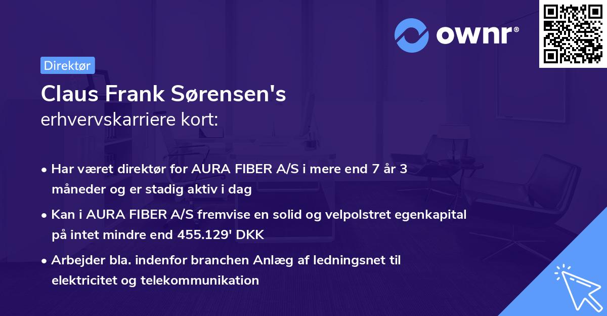 Claus Frank Sørensen's erhvervskarriere kort