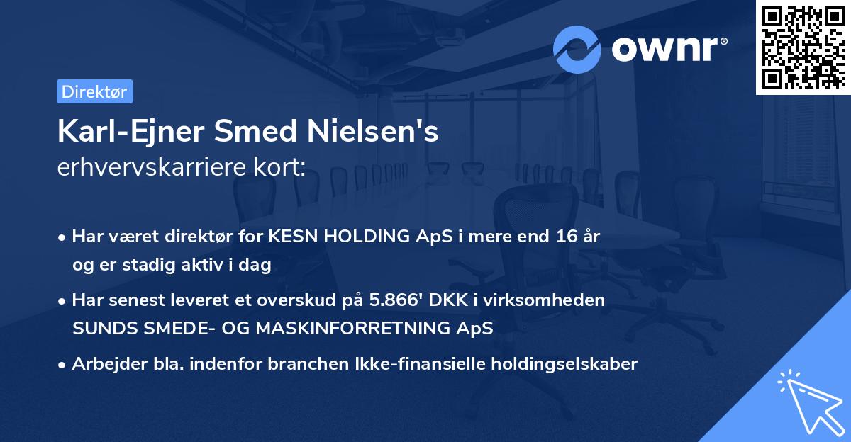 Karl-Ejner Smed Nielsen's erhvervskarriere kort