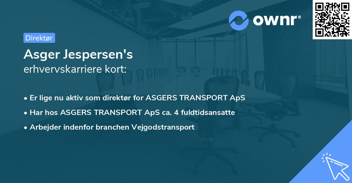 Asger Jespersen's erhvervskarriere kort