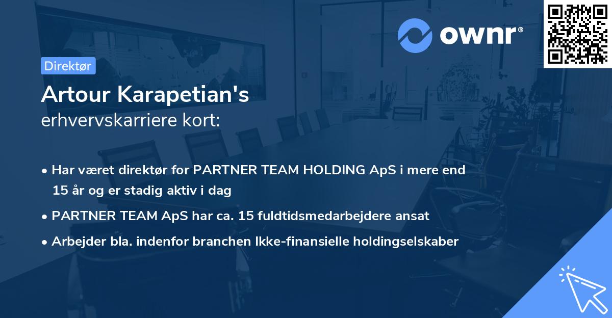 Artour Karapetian's erhvervskarriere kort