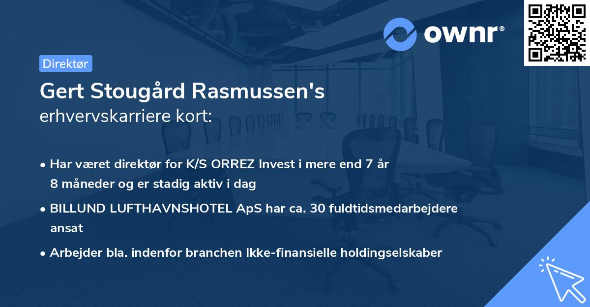 Gert Stougård Rasmussen's erhvervskarriere kort