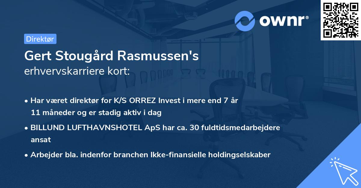 Gert Stougård Rasmussen's erhvervskarriere kort