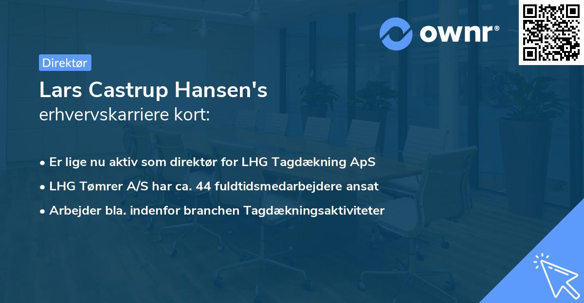Lars Castrup Hansen's erhvervskarriere kort