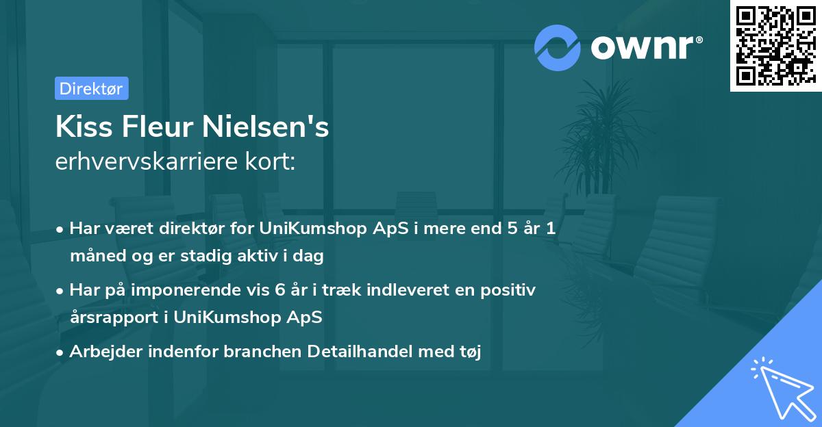 Kiss Fleur Nielsen's erhvervskarriere kort