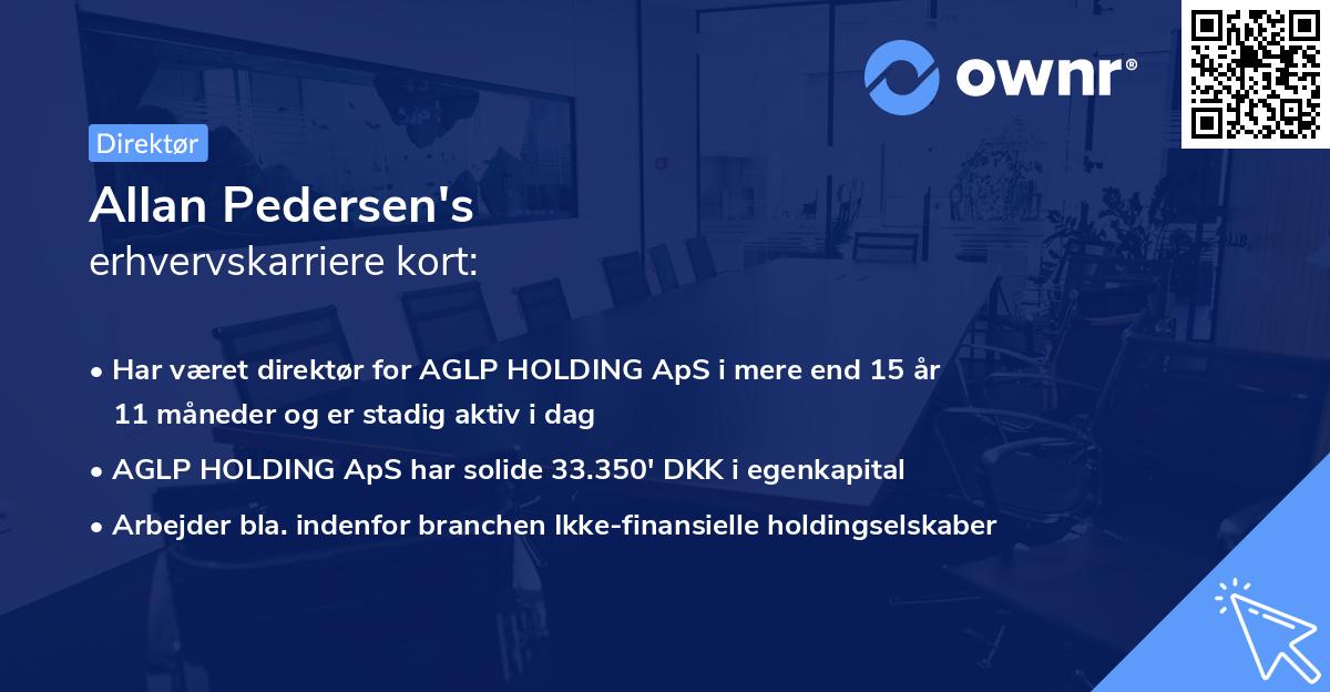 Allan Pedersen's erhvervskarriere kort