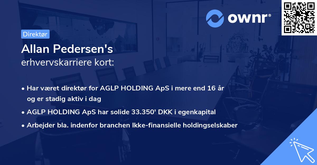 Allan Pedersen's erhvervskarriere kort