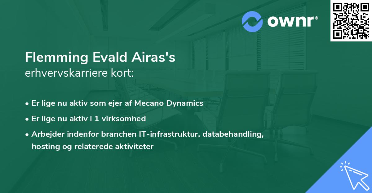 Flemming Evald Airas's erhvervskarriere kort