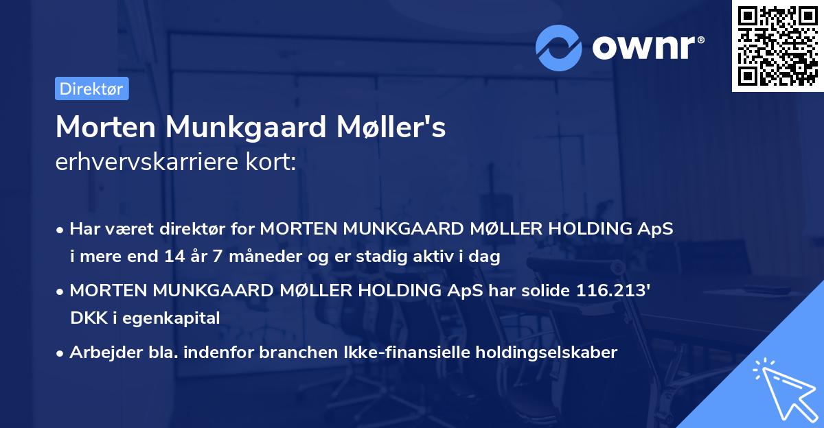 Morten Munkgaard Møller's erhvervskarriere kort