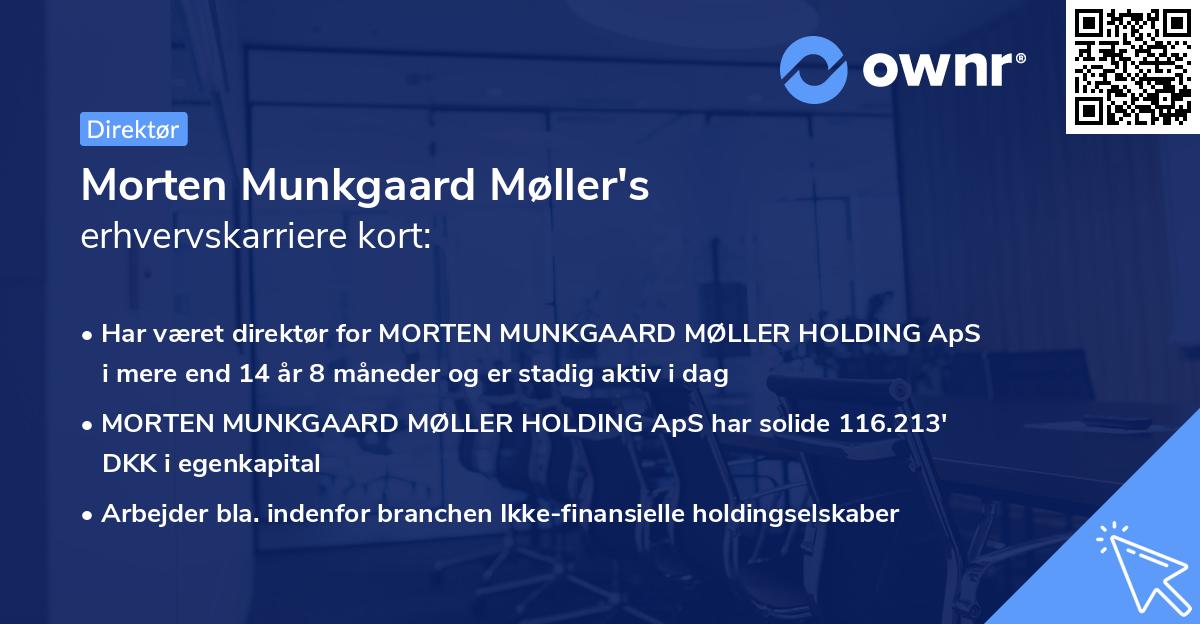 Morten Munkgaard Møller's erhvervskarriere kort