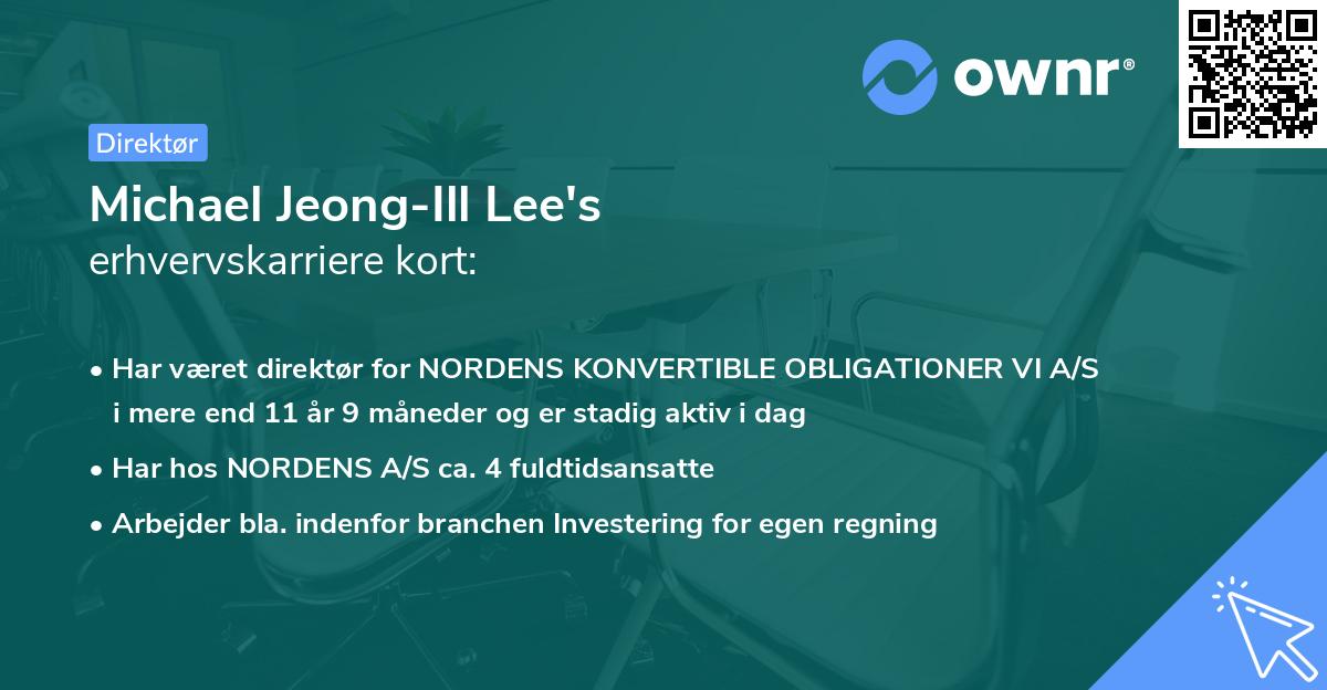 Michael Jeong-Ill Lee's erhvervskarriere kort