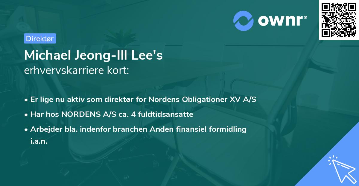 Michael Jeong-Ill Lee's erhvervskarriere kort