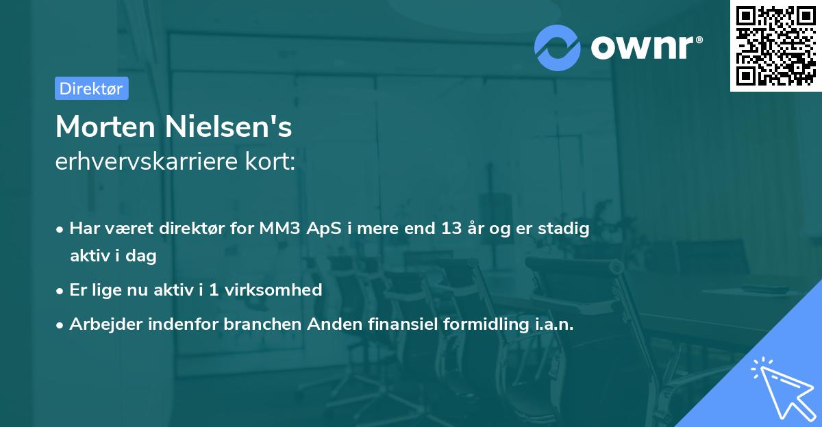 Morten Nielsen's erhvervskarriere kort