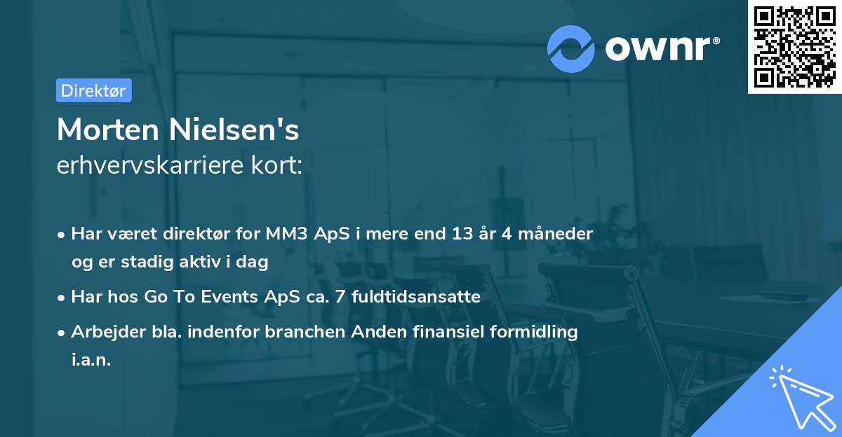 Morten Nielsen's erhvervskarriere kort