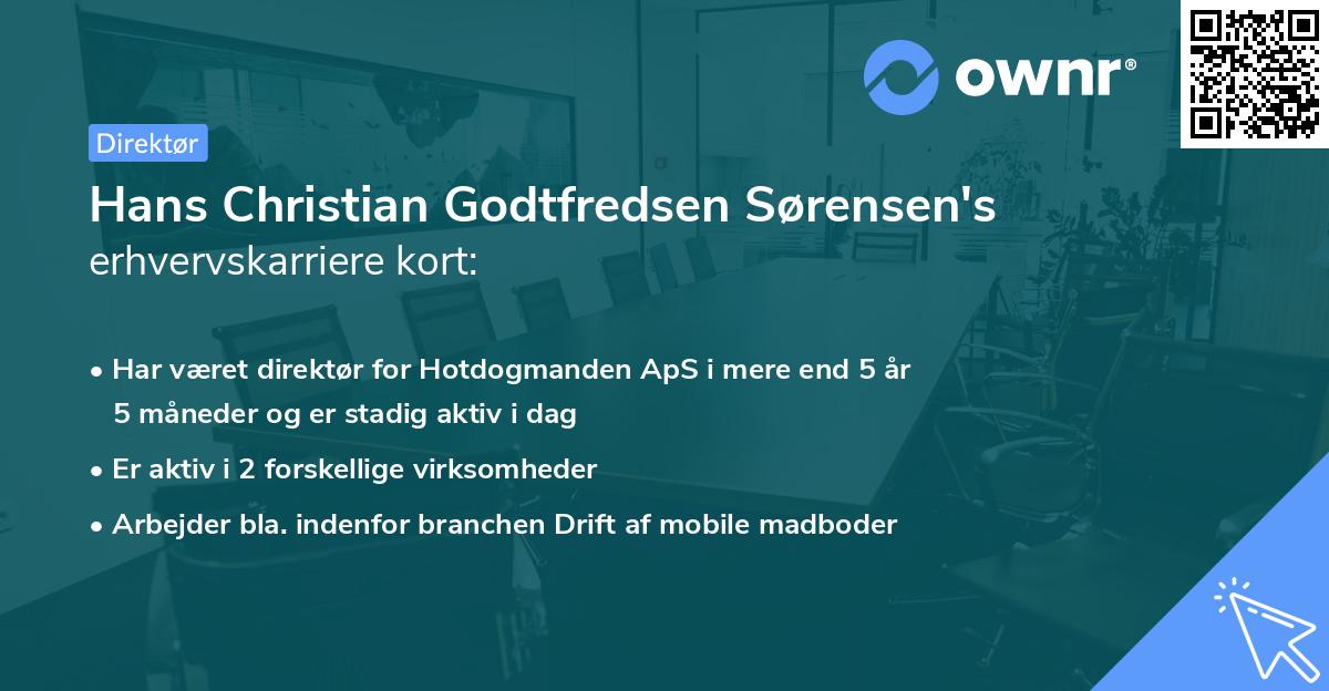 Hans Christian Godtfredsen Sørensen's erhvervskarriere kort