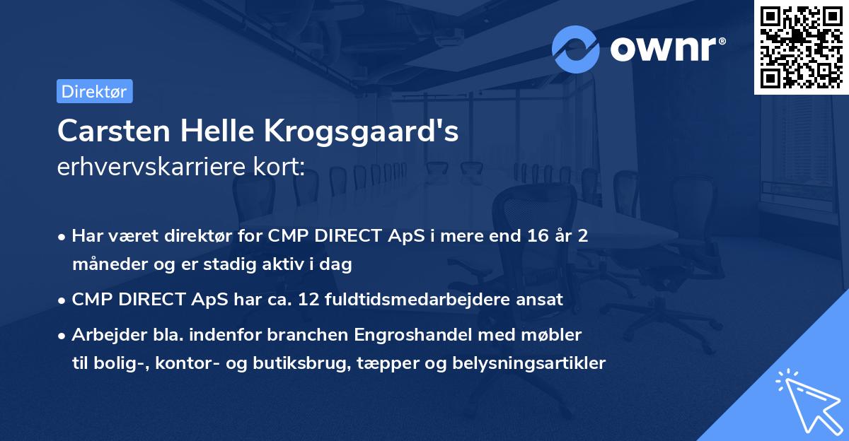 Carsten Helle Krogsgaard's erhvervskarriere kort