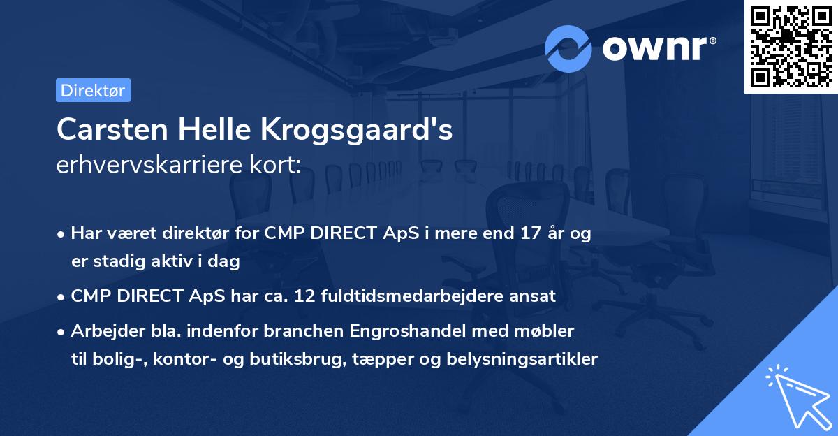 Carsten Helle Krogsgaard's erhvervskarriere kort