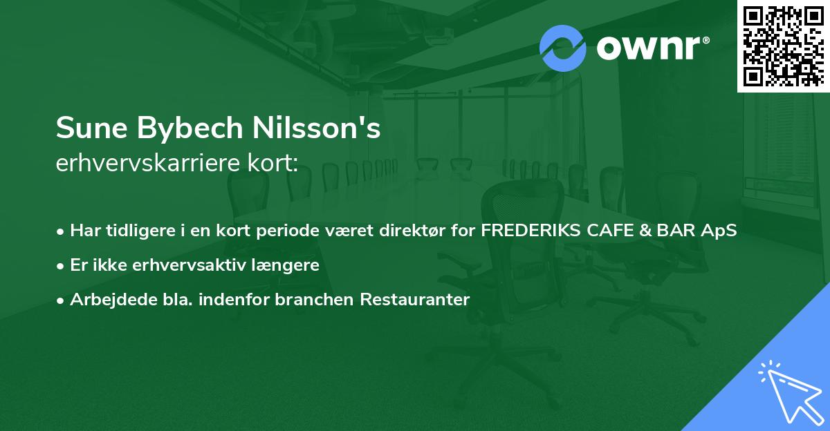 Sune Bybech Nilsson's erhvervskarriere kort