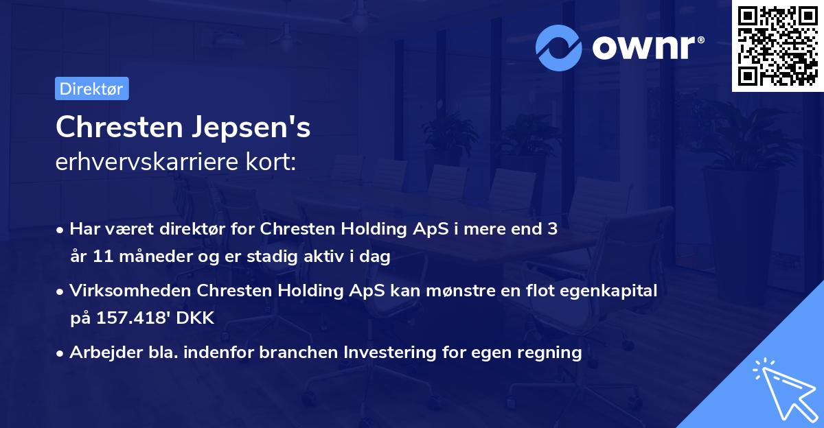 Chresten Jepsen's erhvervskarriere kort