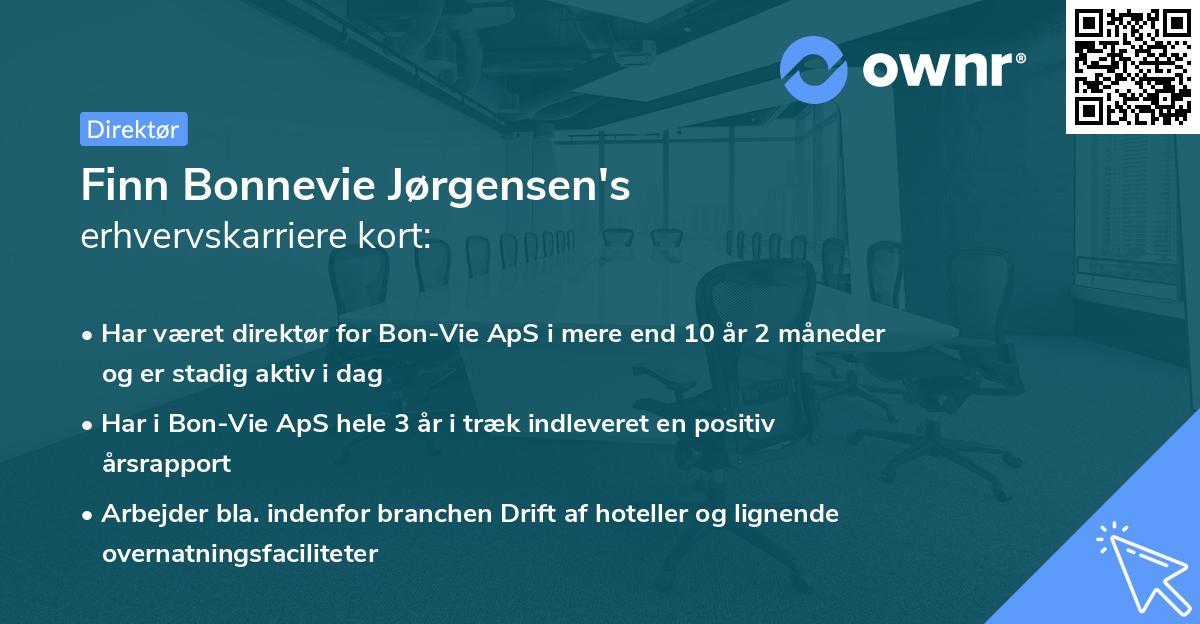 Finn Bonnevie Jørgensen's erhvervskarriere kort