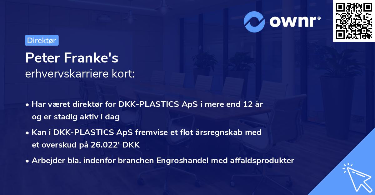 Peter Franke's erhvervskarriere kort