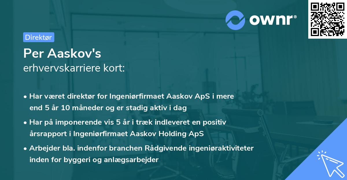 Per Aaskov's erhvervskarriere kort