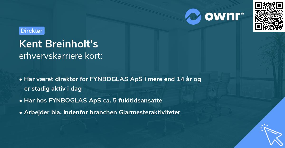 Kent Breinholt's erhvervskarriere kort
