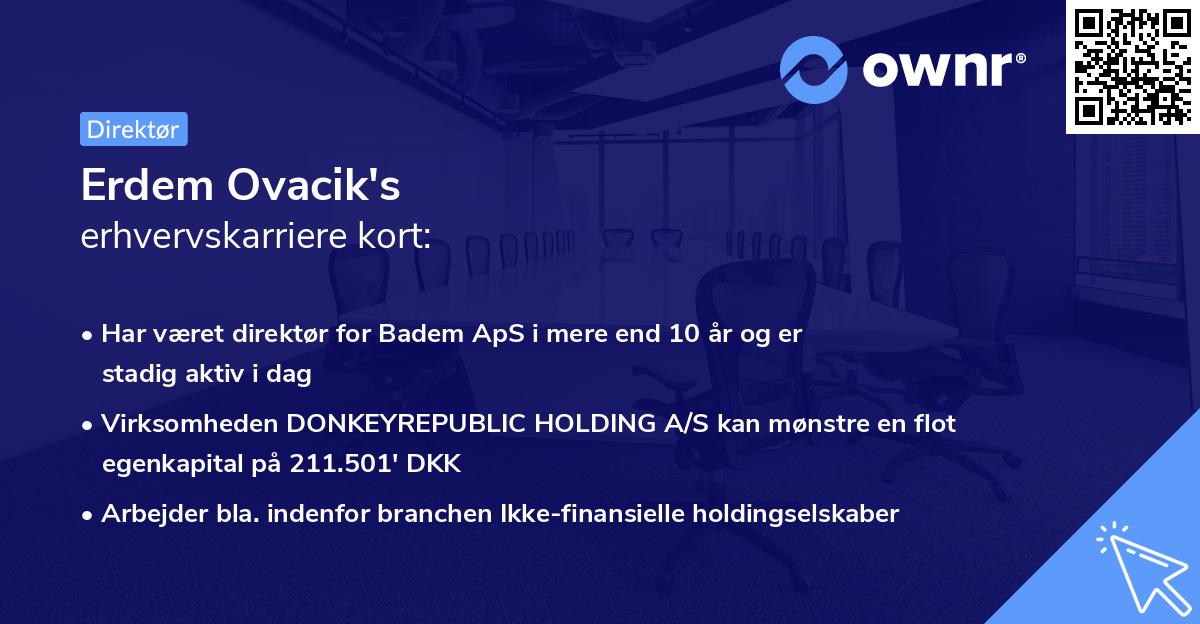 Erdem Ovacik's erhvervskarriere kort