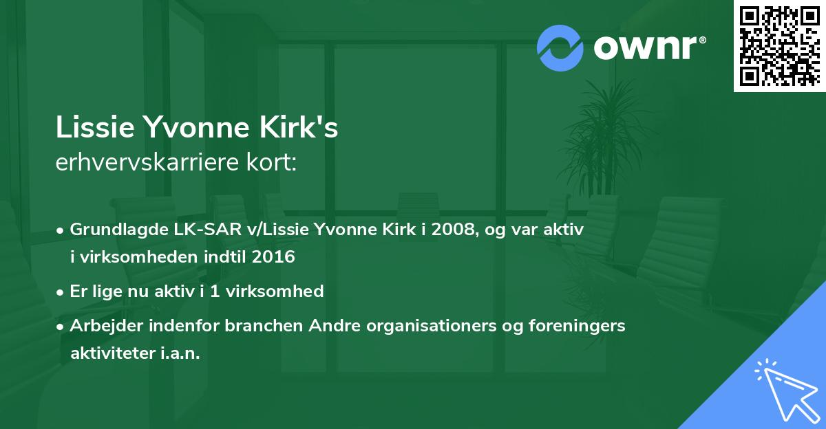 Lissie Yvonne Kirk's erhvervskarriere kort