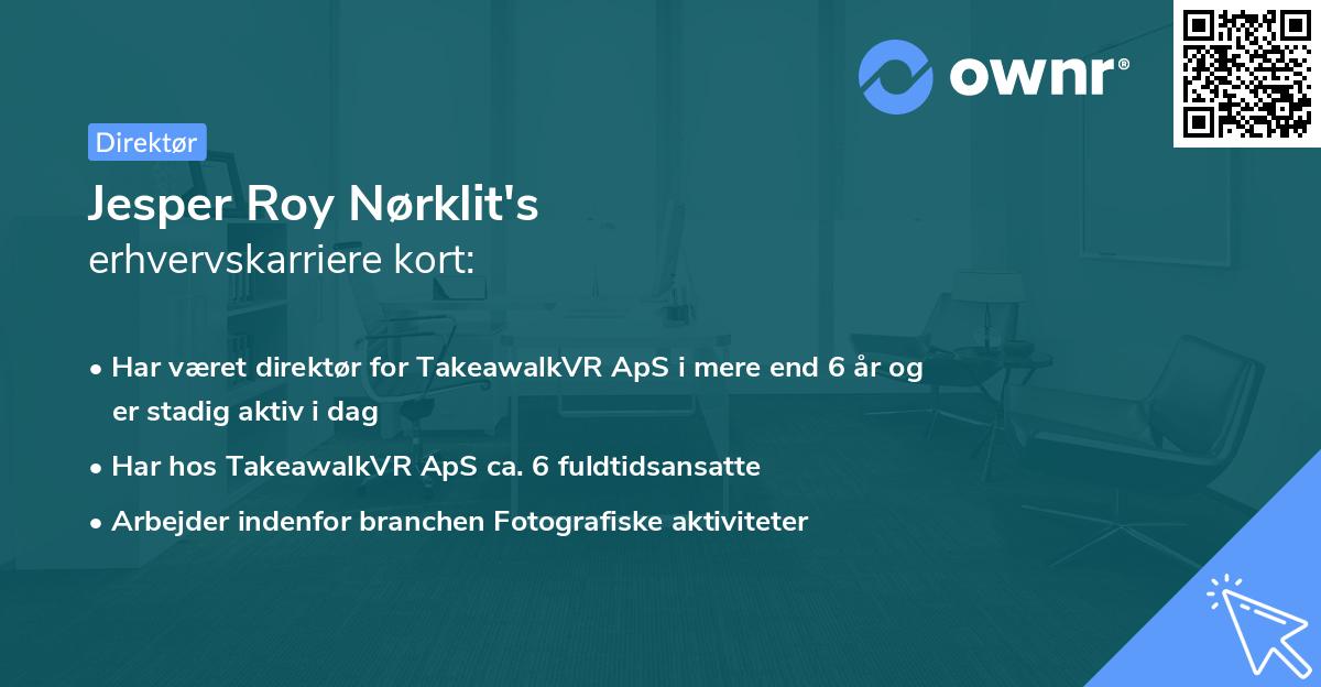 Jesper Roy Nørklit's erhvervskarriere kort