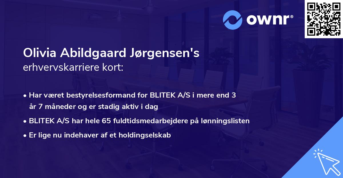 Olivia Abildgaard Jørgensen's erhvervskarriere kort