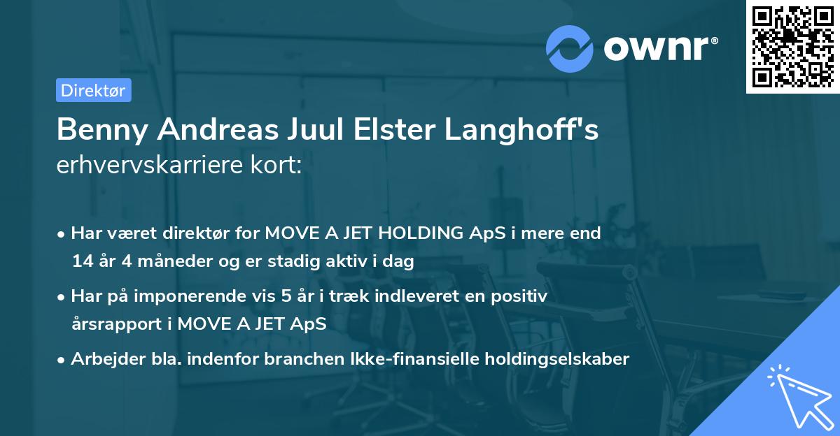 Benny Andreas Juul Elster Langhoff's erhvervskarriere kort