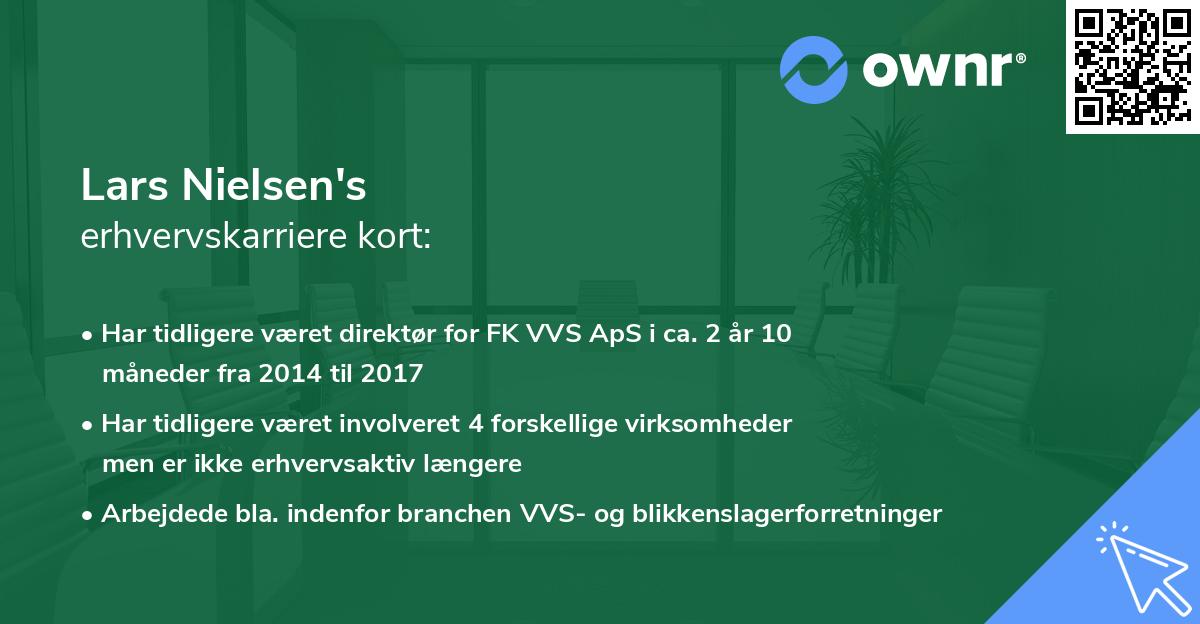 Lars Nielsen's erhvervskarriere kort