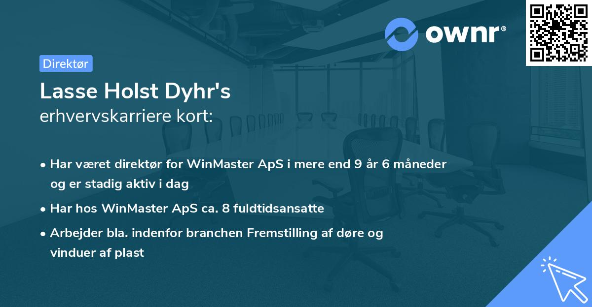 Lasse Holst Dyhr's erhvervskarriere kort