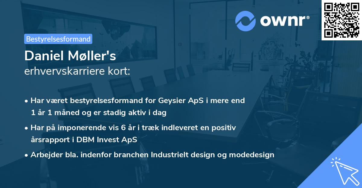 Daniel Møller's erhvervskarriere kort