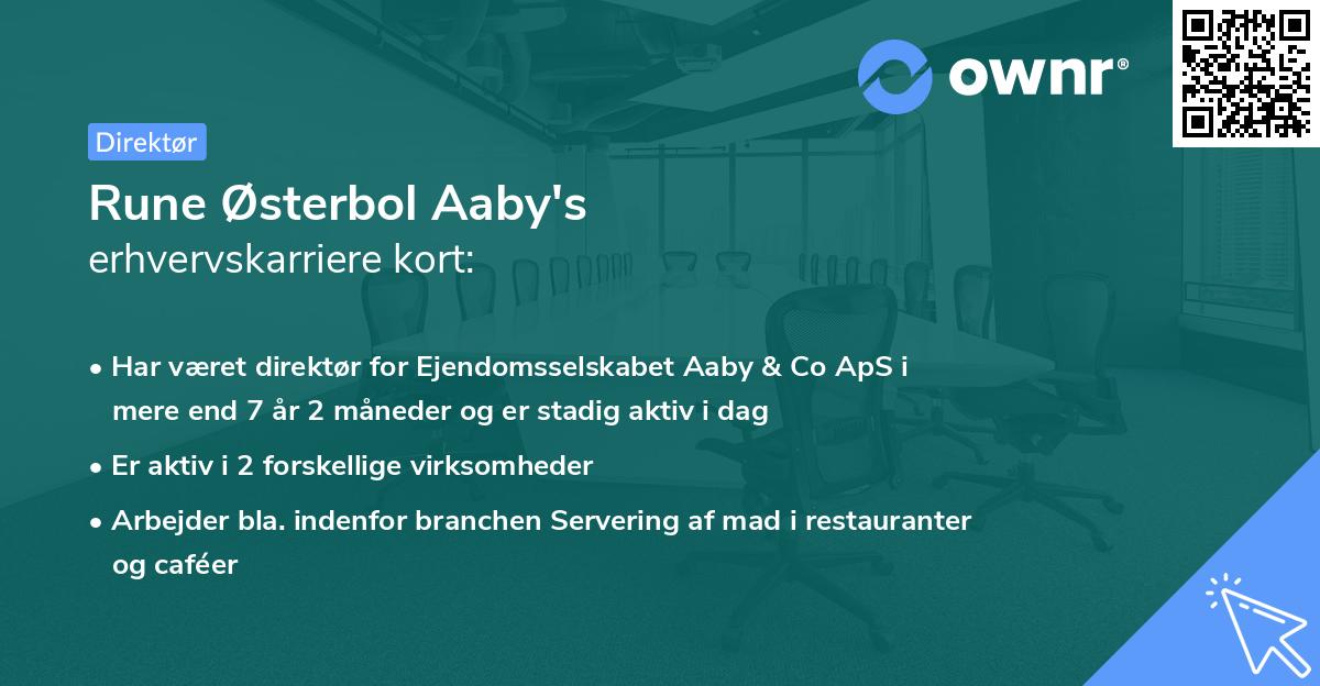 Rune Østerbol Aaby's erhvervskarriere kort